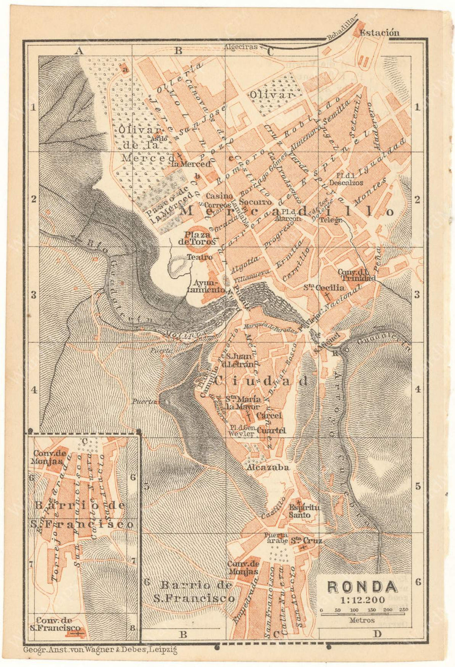 Ronda, Spain 1913 – WardMaps LLC
