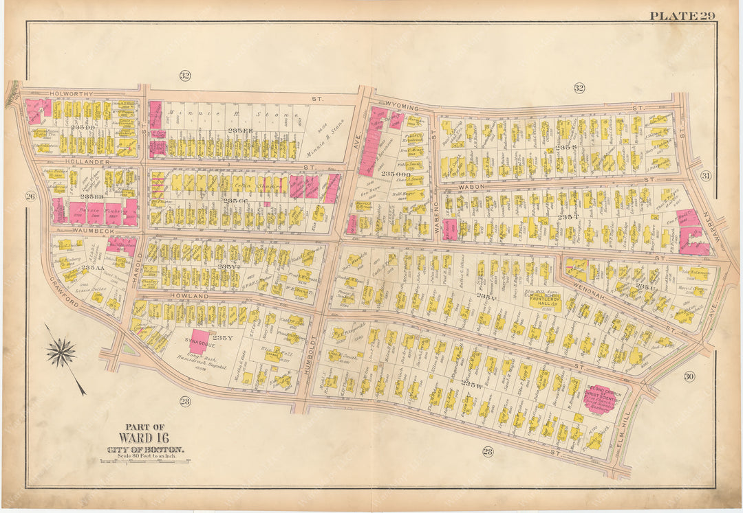 Roxbury, Massachusetts 1915 Plate 029