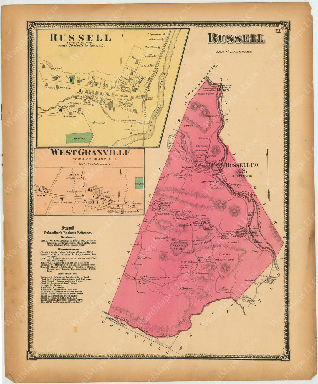 Russell, Massachusetts 1870