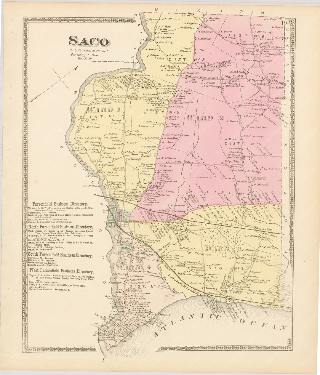 Saco, Maine 1872 – WardMaps LLC