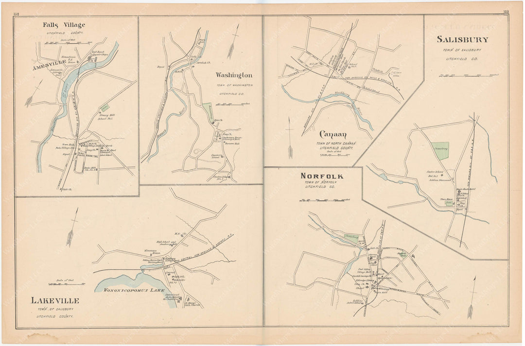 Norfolk, Salisbury, and Washington, Connecticut 1893