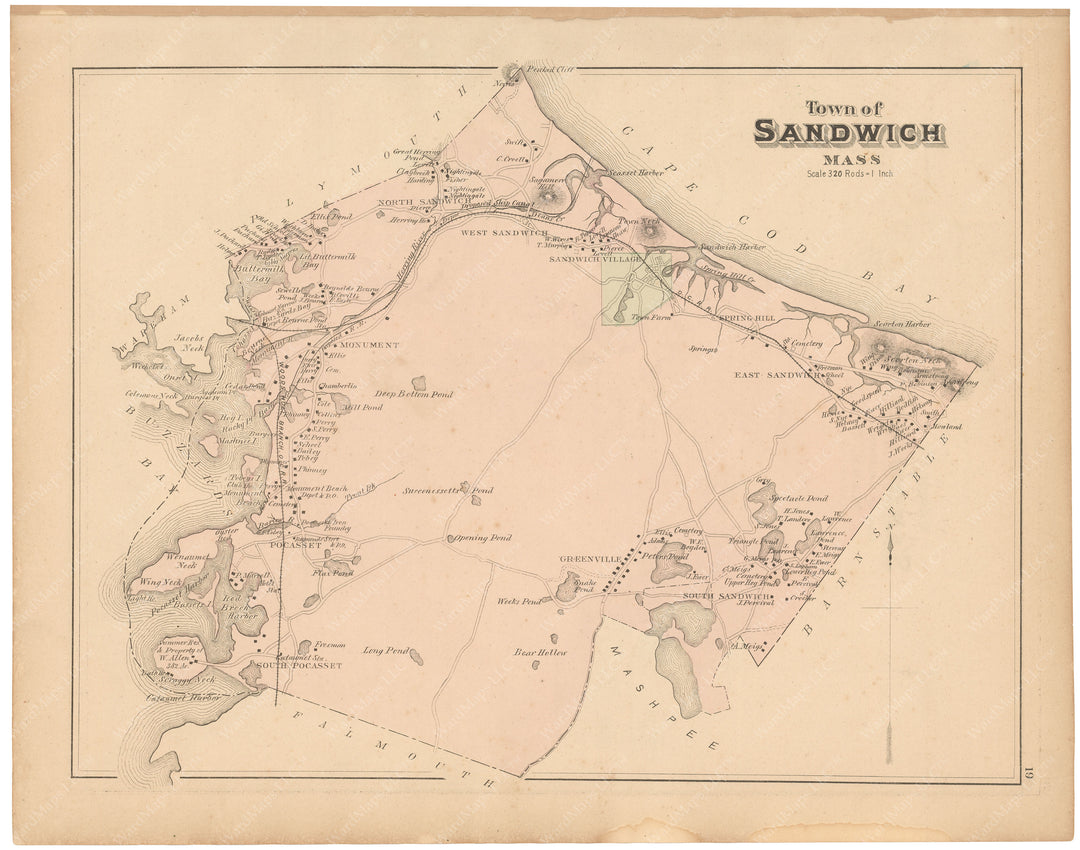 Sandwich, Massachusetts 1880 – WardMaps LLC