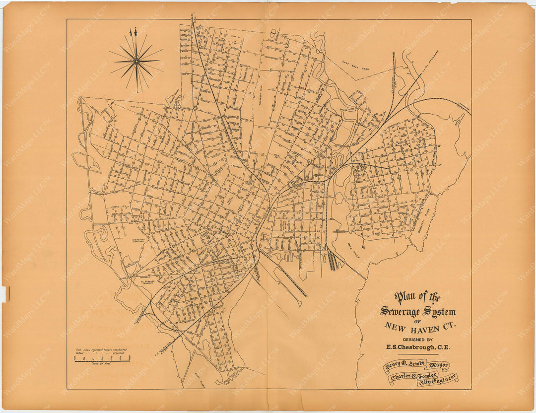 New Haven, Connecticut 1911 Sewerage System