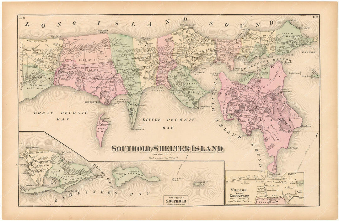 Shelter Island and Southold, New York 1873