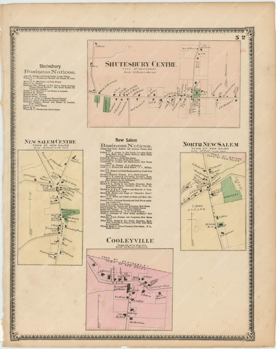 Shutesbury and New Salem, Massachusetts 1871