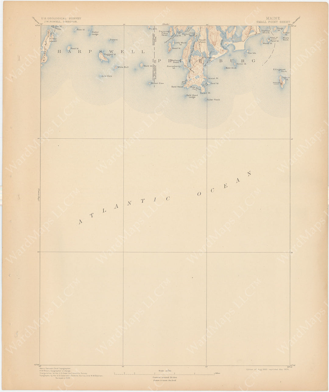 USGS Maine: Small Point Sheet 1905