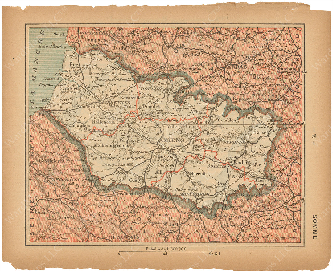 France Departments 1888: Somme