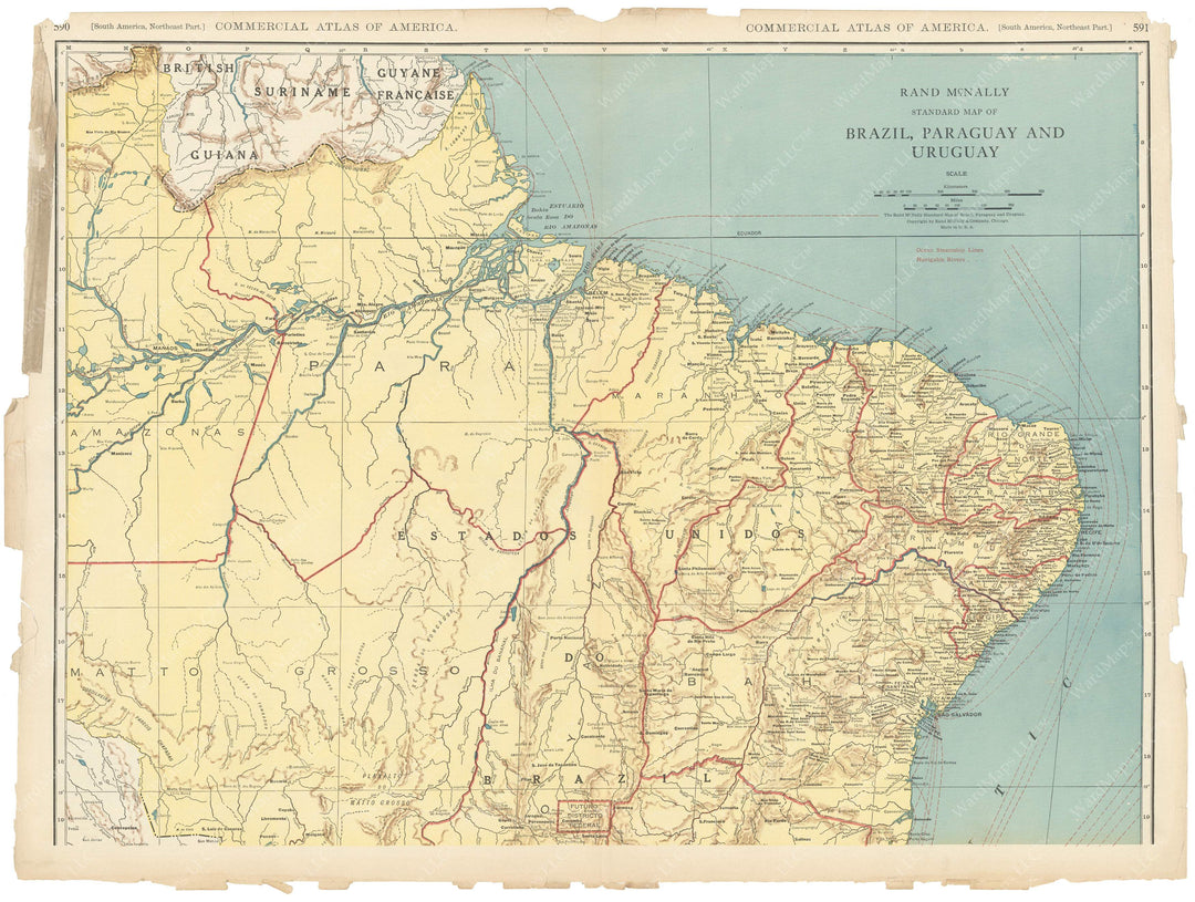 South America 1925: Northeastern Portion