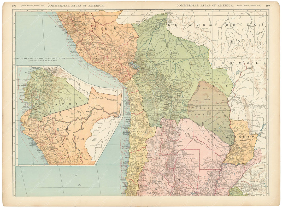 South America 1925: Western Portion