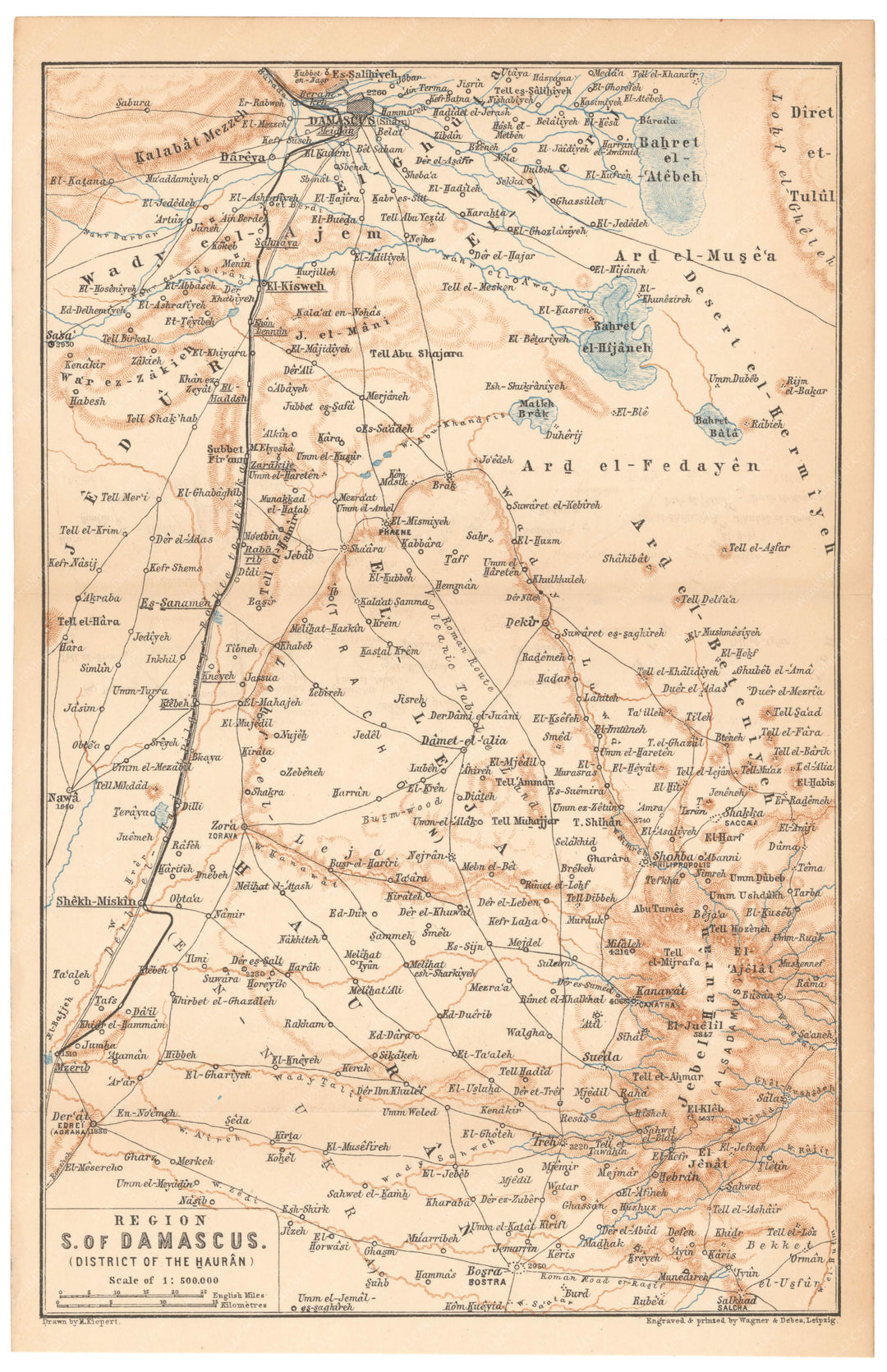 Region to the South of Damascus, Syria 1898