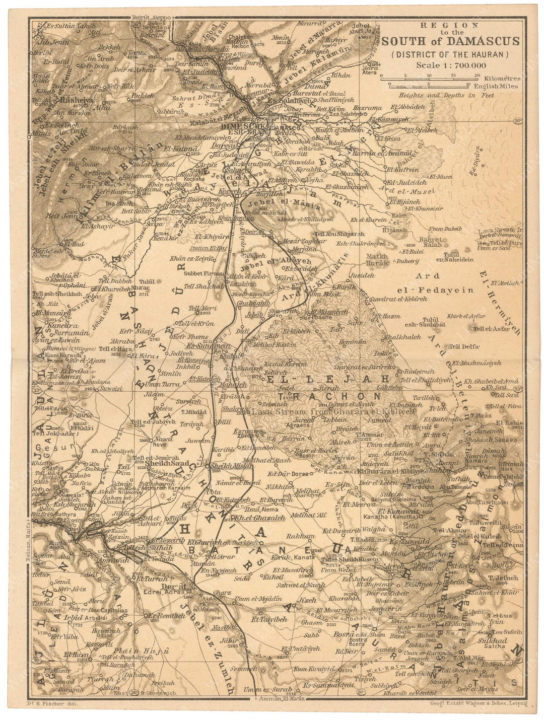 Region to the South of Damascus, Syria 1912