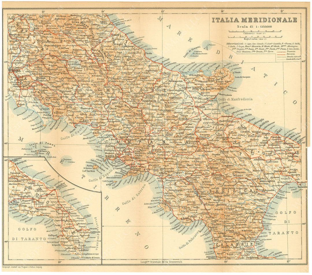 Italy 1908: Southern Part