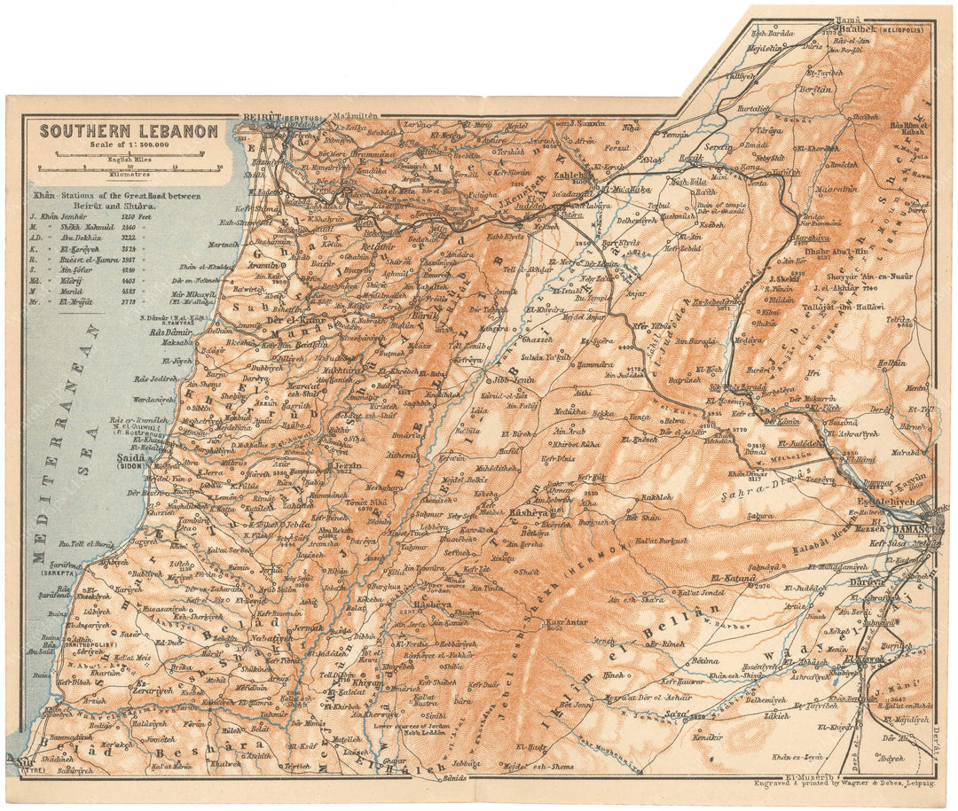 Lebanon: Southern Part 1912