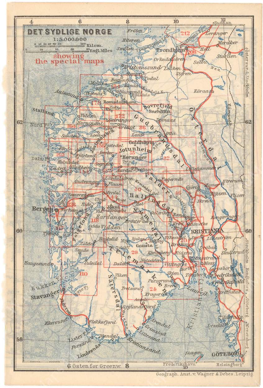 Norway 1912 Index Map
