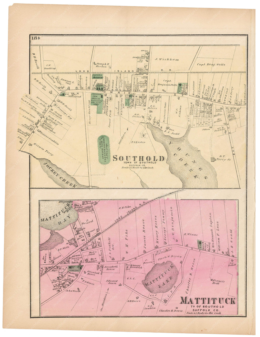 Southold Village and Mattituck, New York 1873