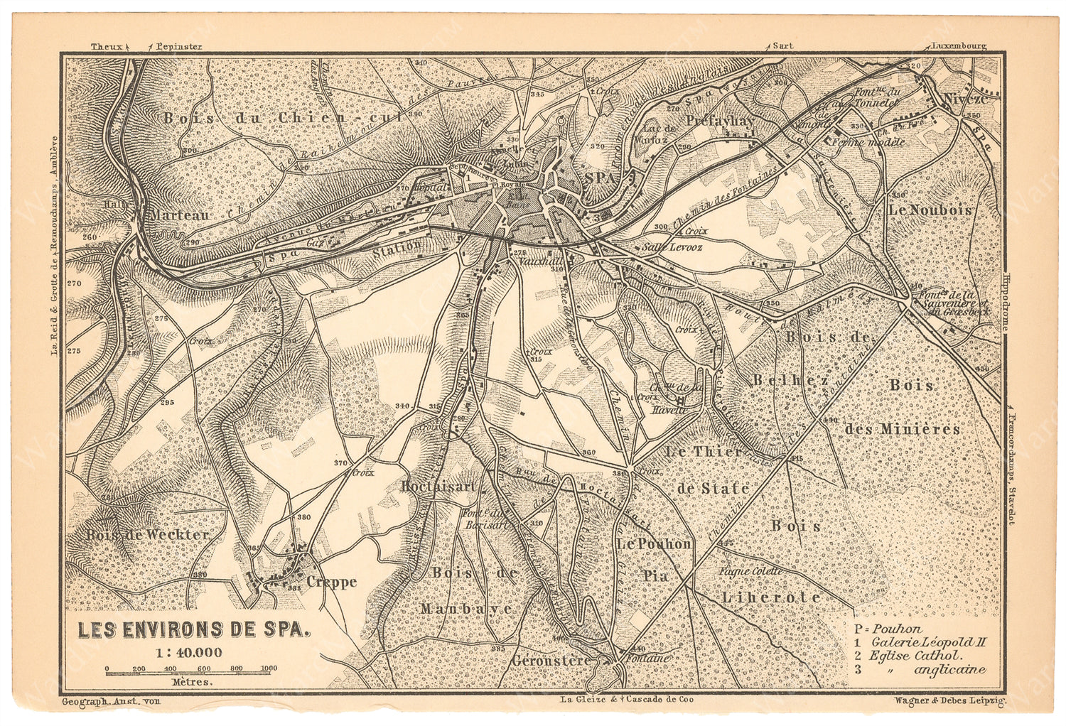 Spa Region, Belgium 1897 – WardMaps LLC