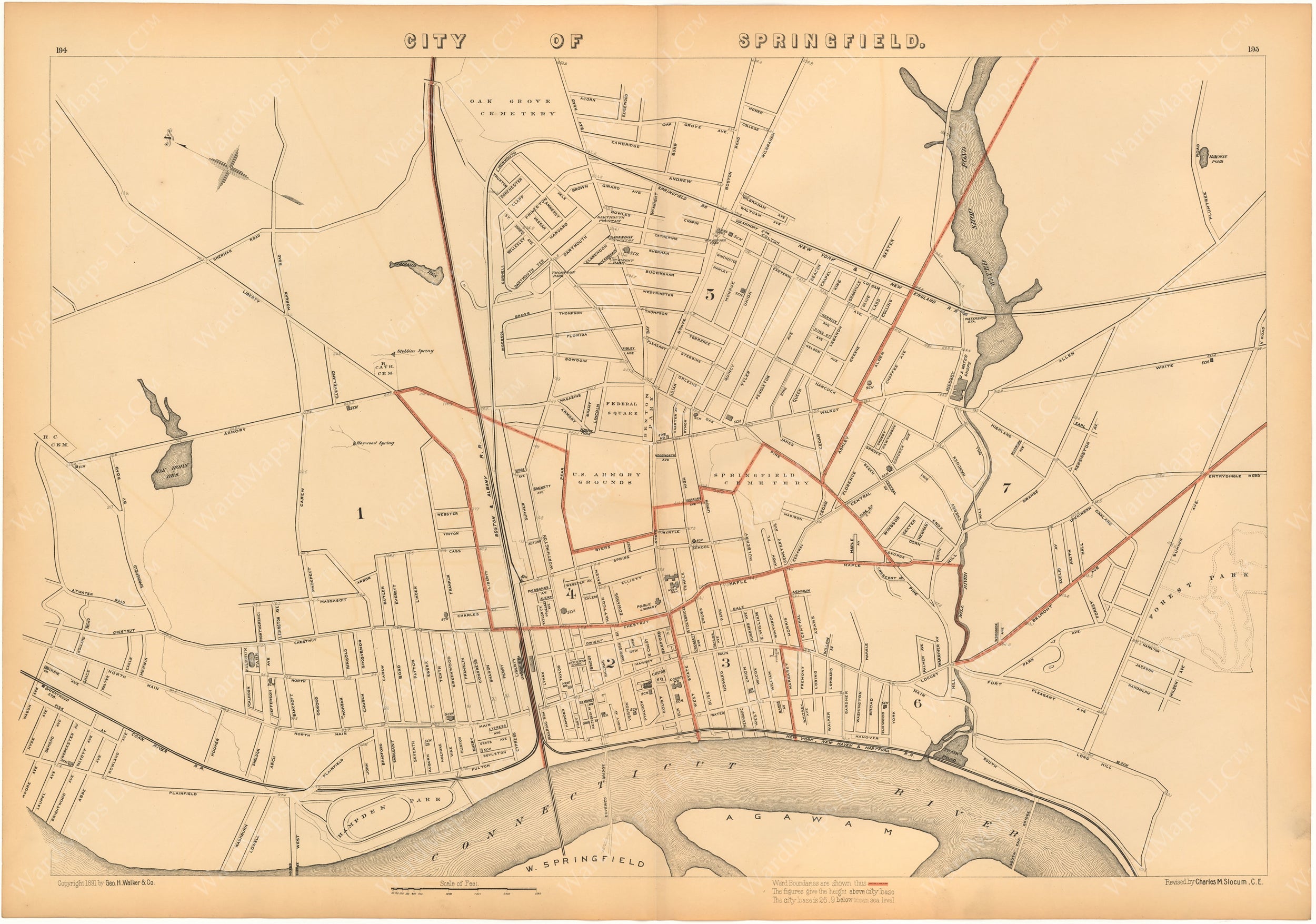 Springfield, Massachusetts 1891 – WardMaps LLC