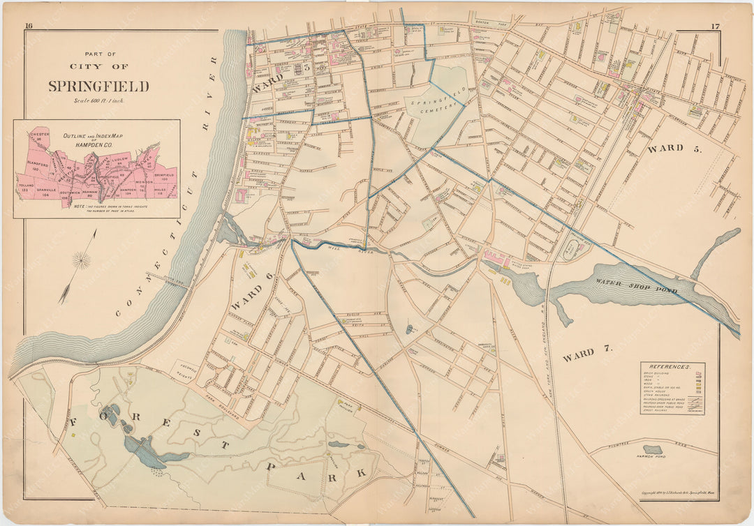 Springfield, Massachusetts 1894 – WardMaps LLC