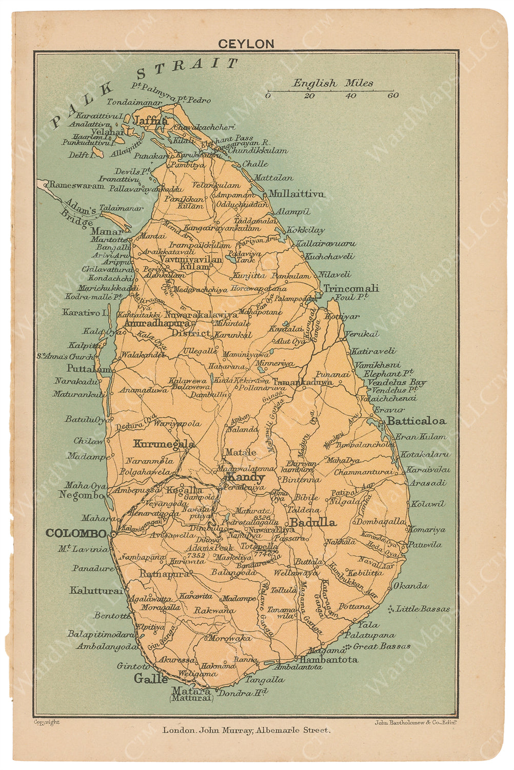 Ceylon World Map