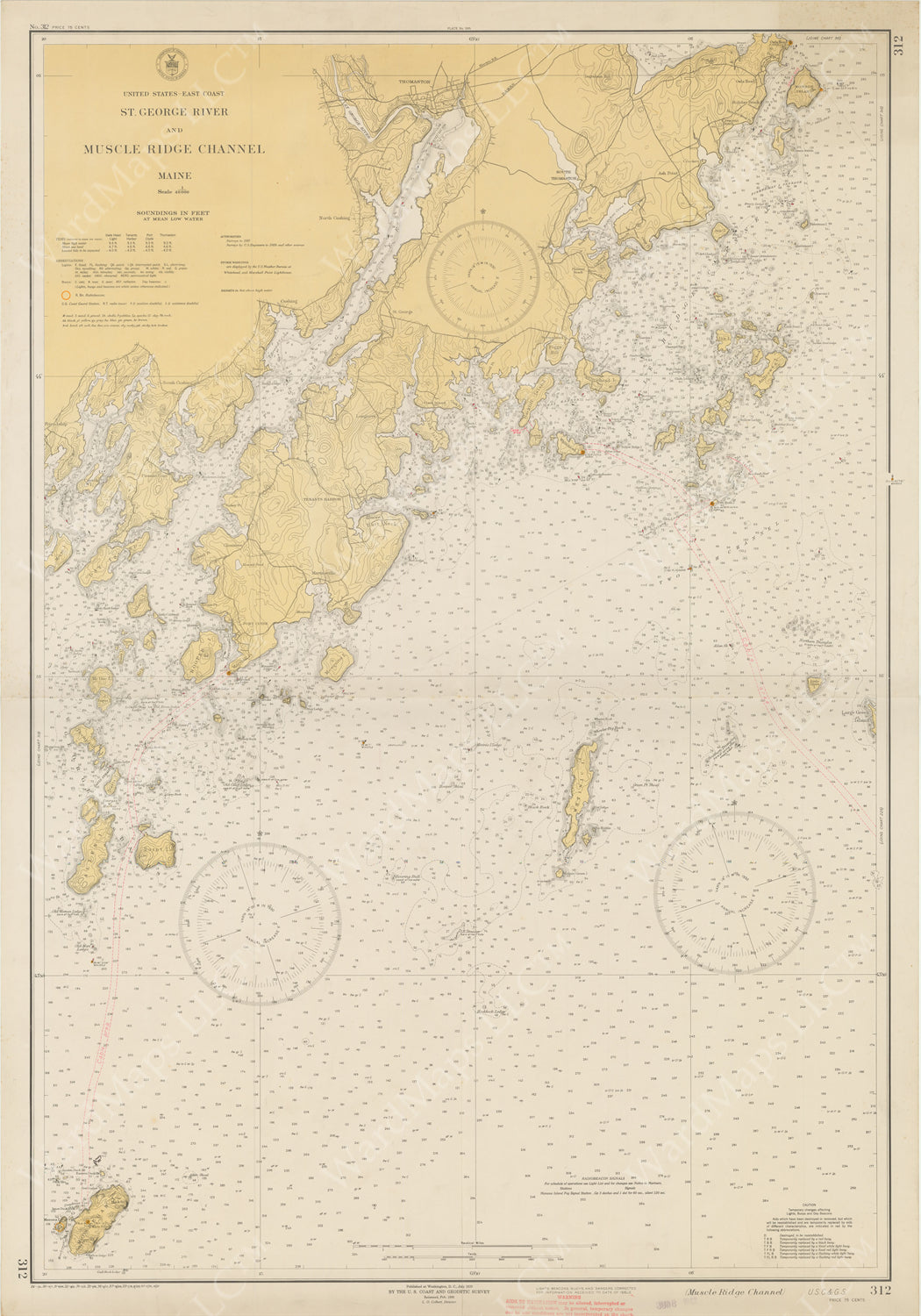 USC&GS Maine: Saint George River and Muscle Ridge Channel 1941 ...