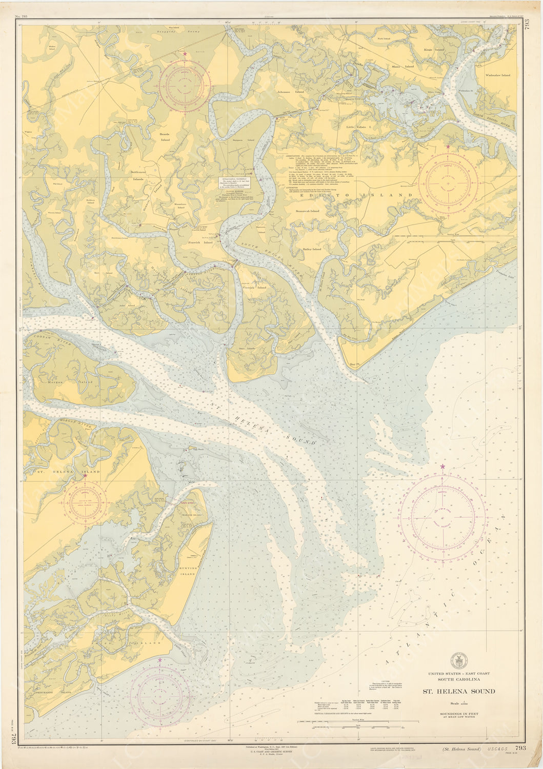 USC&GS South Carolina: Saint Helena Sound 1953
