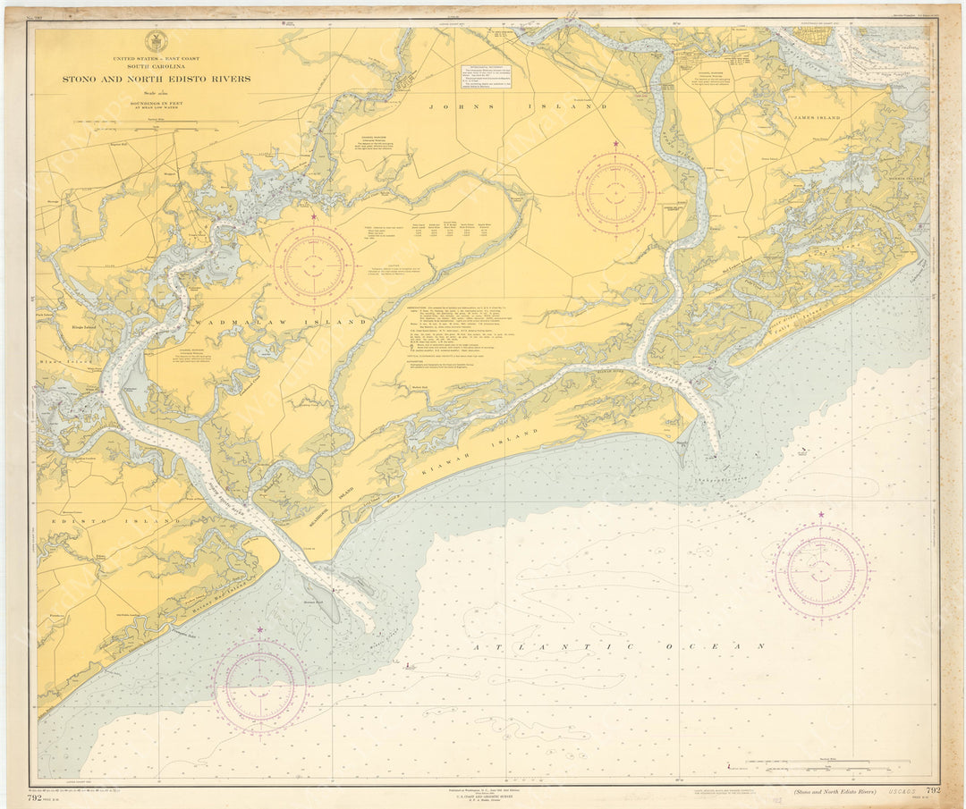 USC&GS South Carolina: Stono and North Edisto Rivers 1953