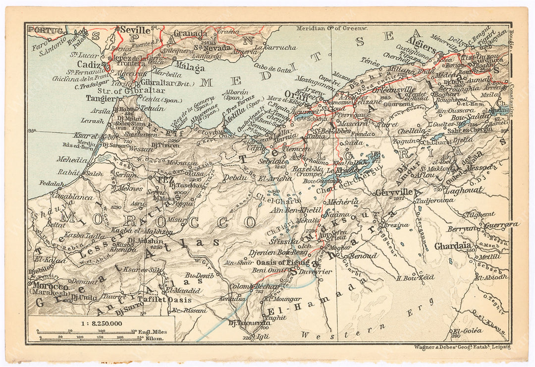 Morocco and Algeria 1911