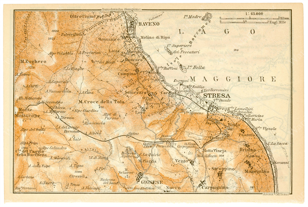 Stresa Region, Italy 1913 – WardMaps LLC