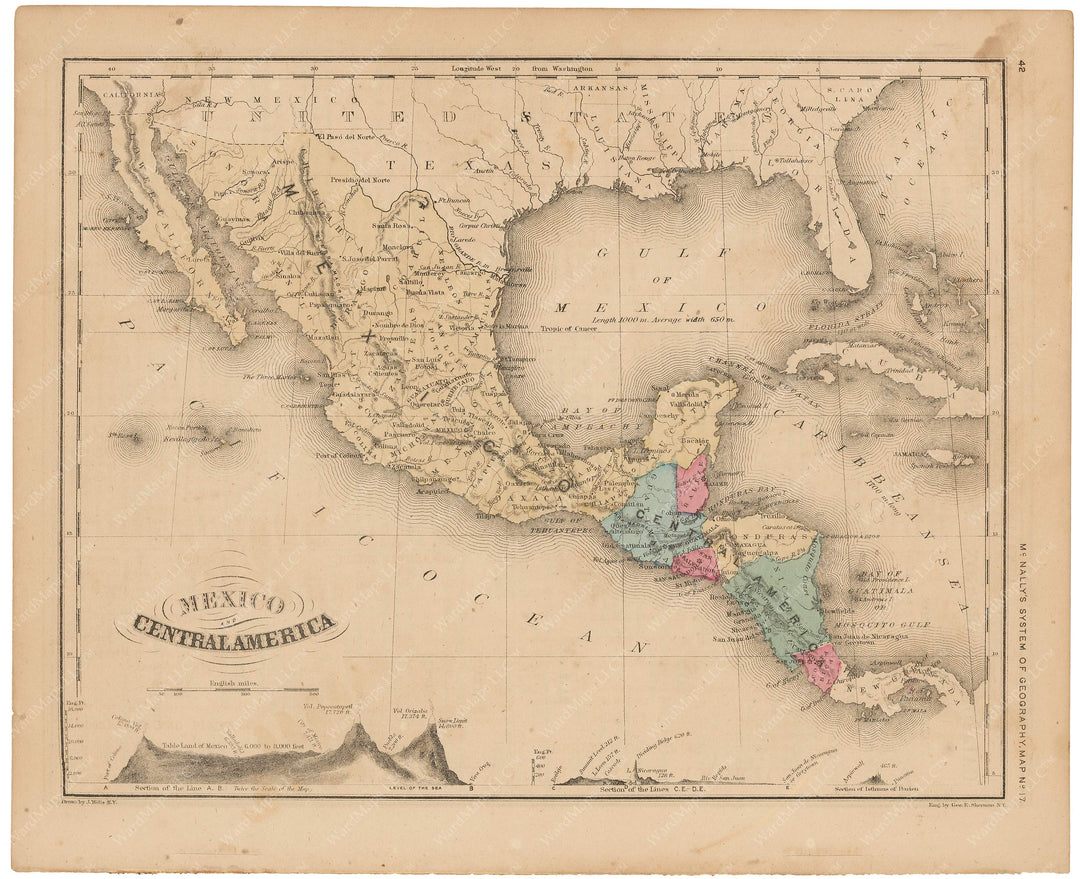 Mexico and Central America 1856