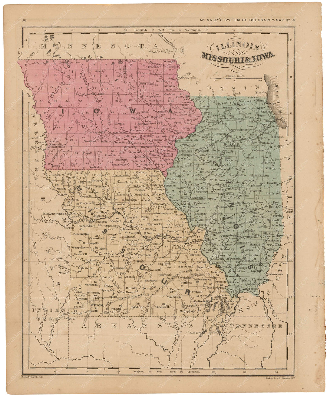 Iowa, Missouri, and Illinois 1856