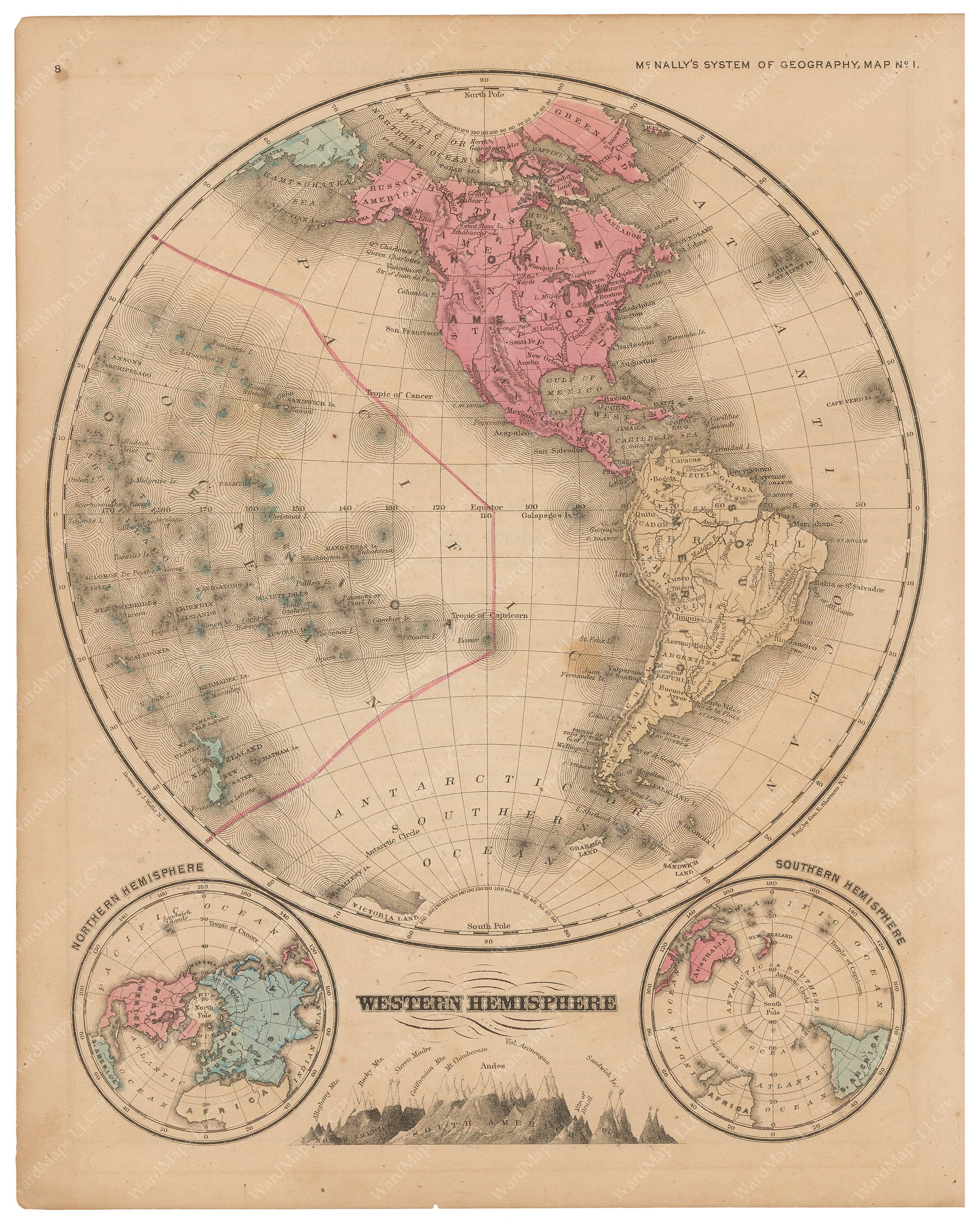 Western Hemisphere 1856 – WardMaps LLC