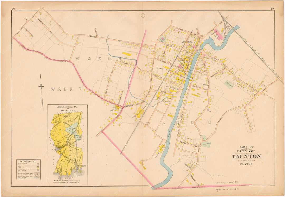 Taunton, Massachusetts 1895: Plate 001