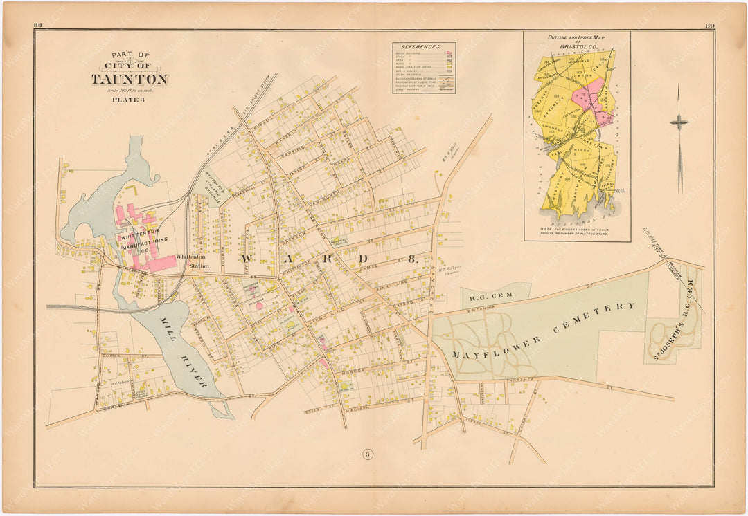 Taunton, Massachusetts 1895: Plate 004