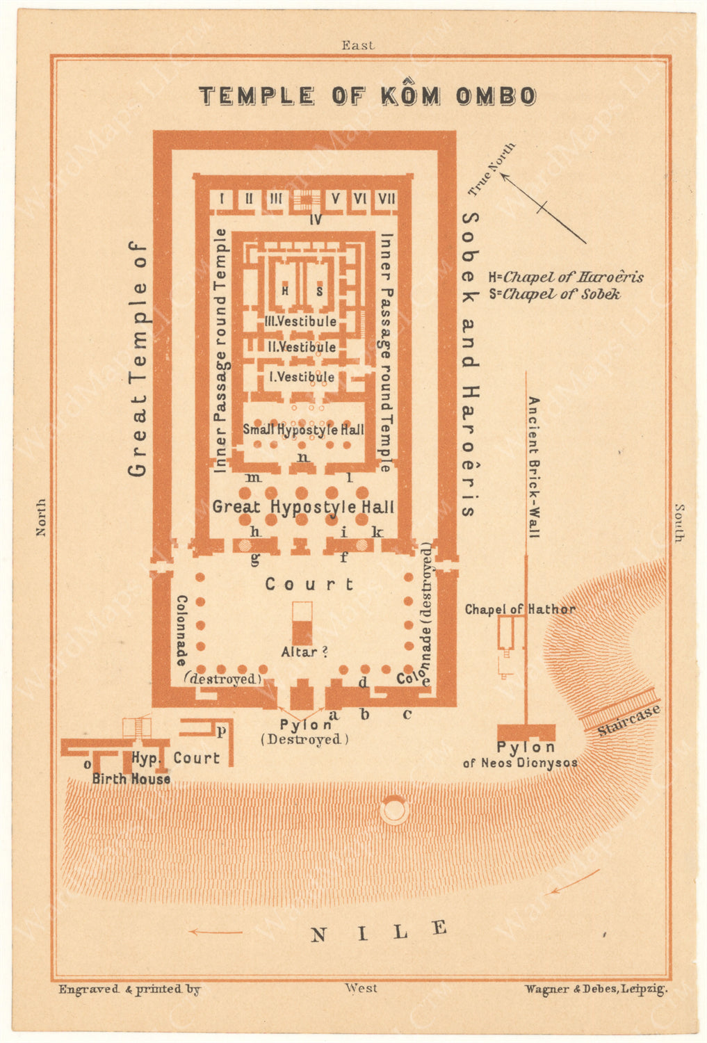 Kom Ombo, Egypt 1908: Temple