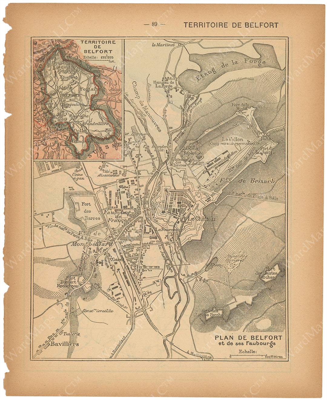 France Departments 1888: Territoire de Belfort