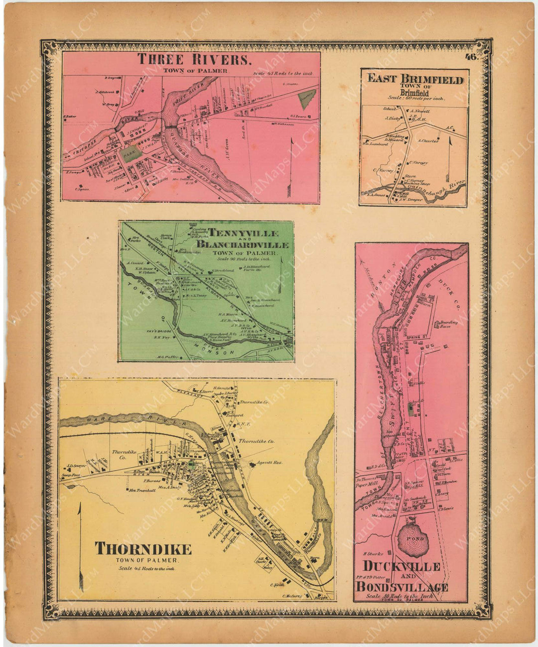 Brimfield and Palmer, Massachusetts 1870