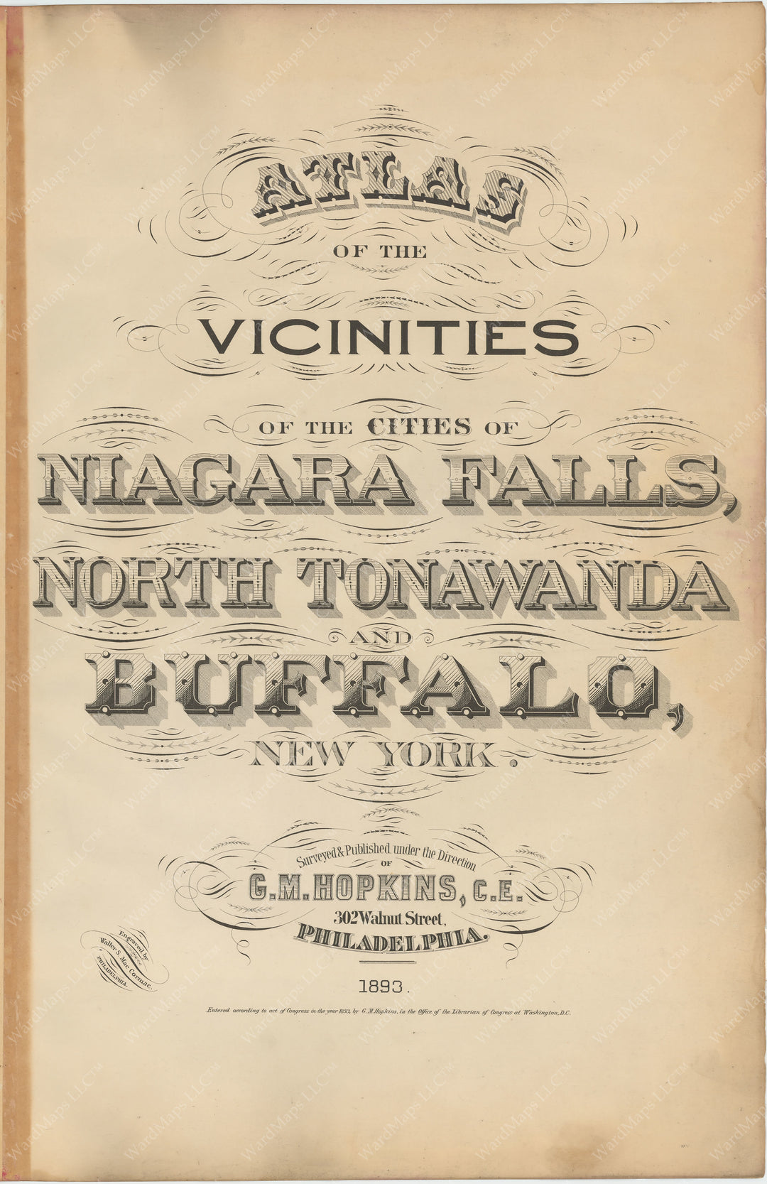 Niagara Falls, North Tonawanda, and Buffalo, New York 1893 Title Page