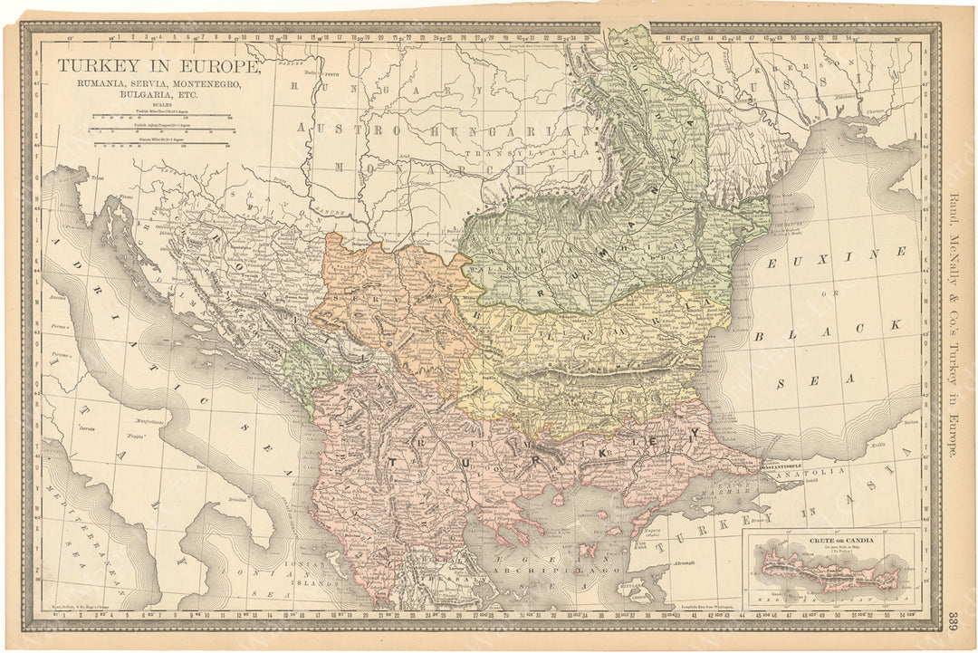 Turkey in Europe (Balkans) 1892