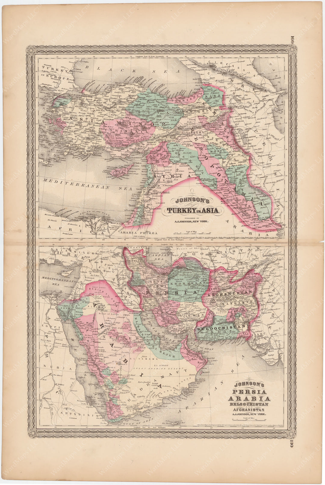 Turkey in Asia, Persia, and Arabia 1873