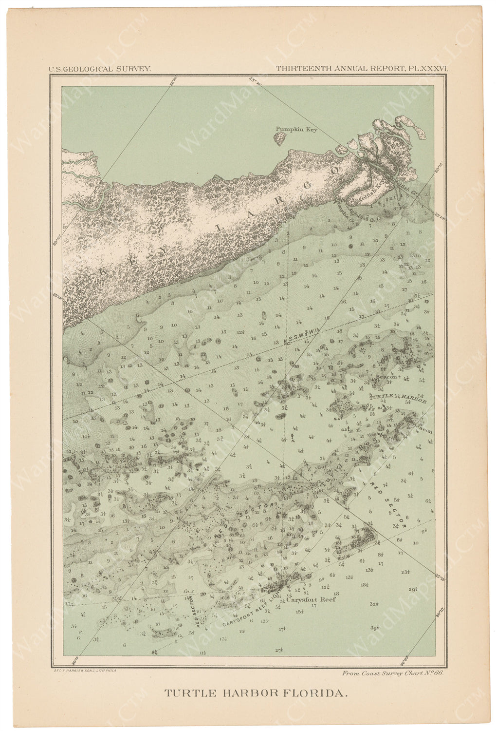 USGS Florida: Turtle Harbor, Key Largo 1893