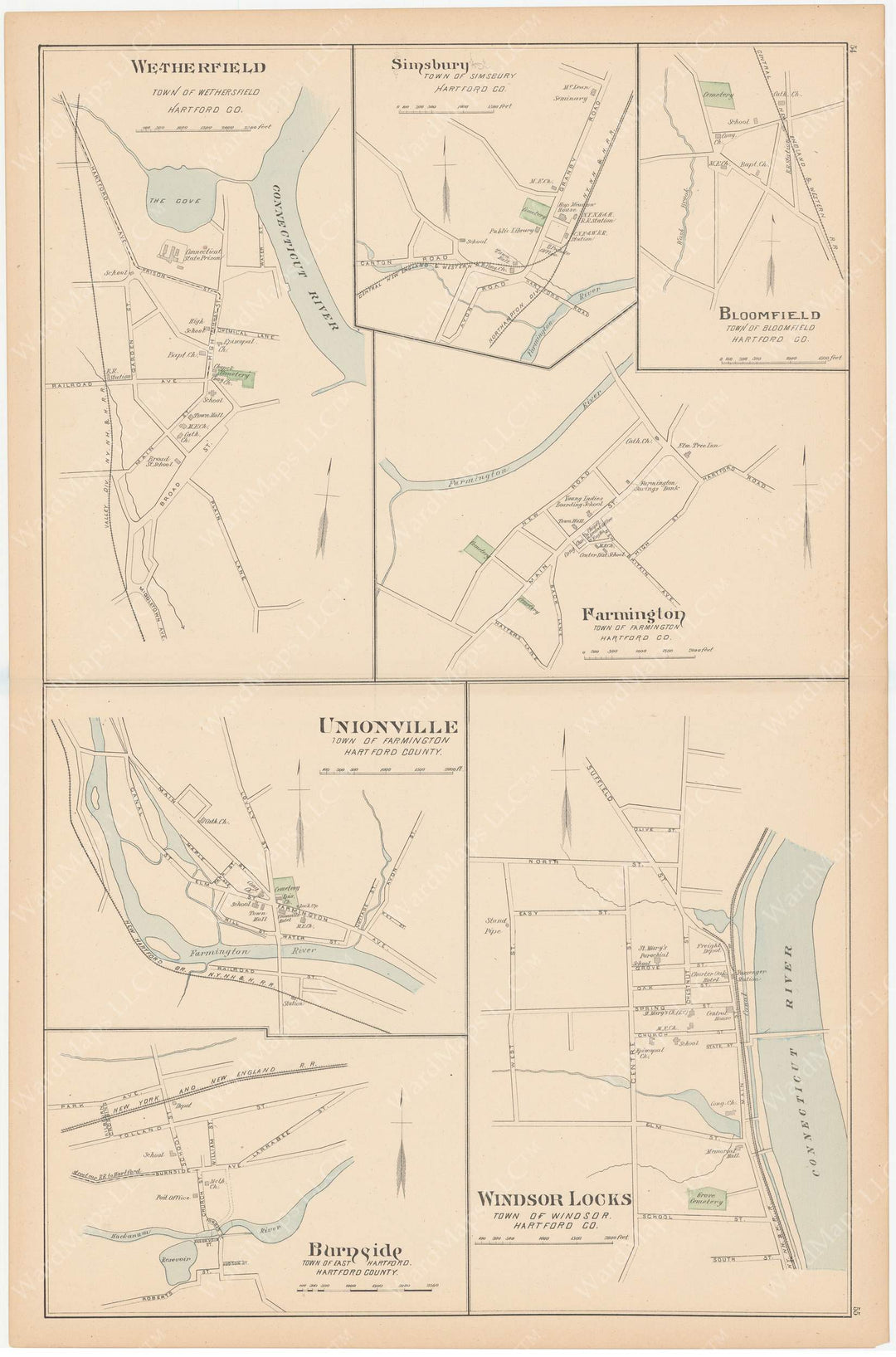 East Hartford, Farmington, Simsbury, Wethersfield, and Windsor, Connecticut 1893