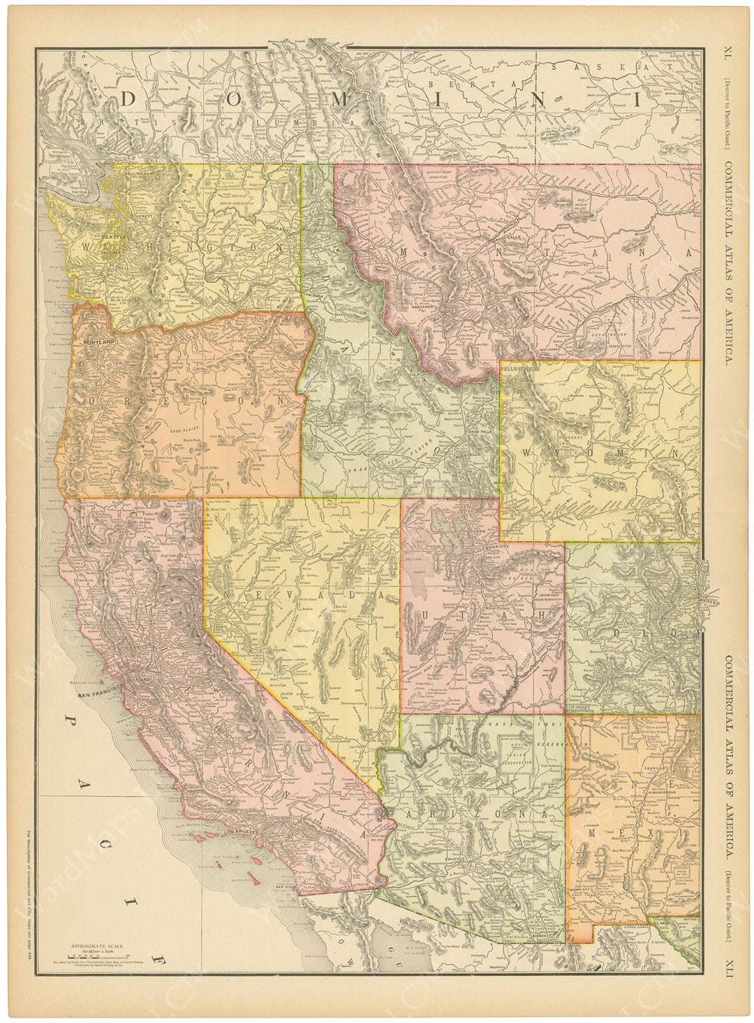 United States 1916: Western Part