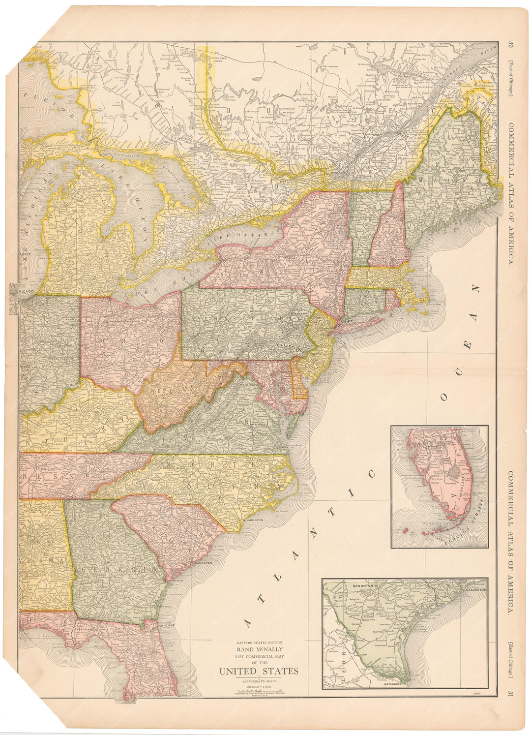 United States 1925: Eastern Portion in Color