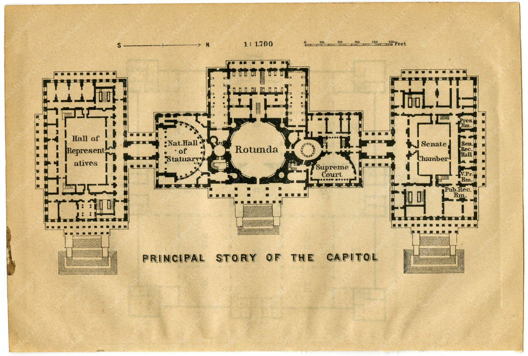 Plan of the U.S. Capitol 1904