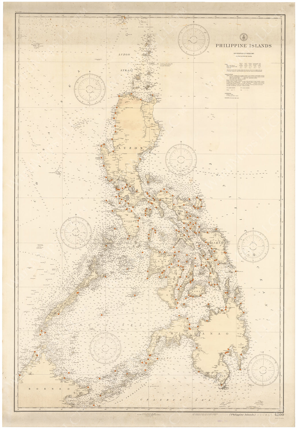 USC&GS Philippine Islands 1935 - Large 24" x 36"