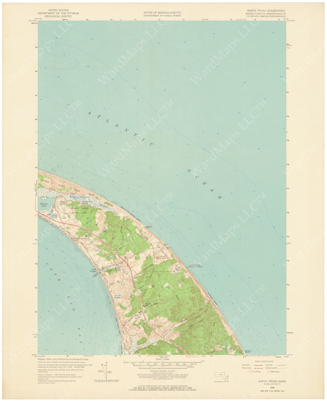 USGS Massachusetts: North Truro Sheet 1958