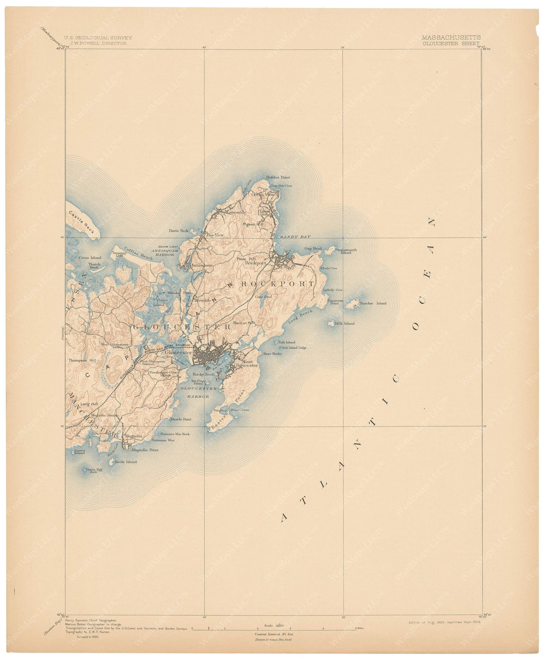 USGS Massachusetts: Gloucester Sheet 1906