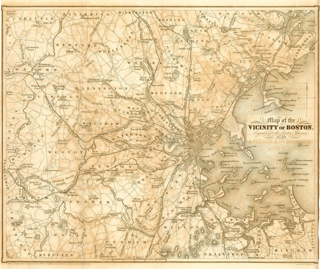 Greater Boston, Massachusetts 1849