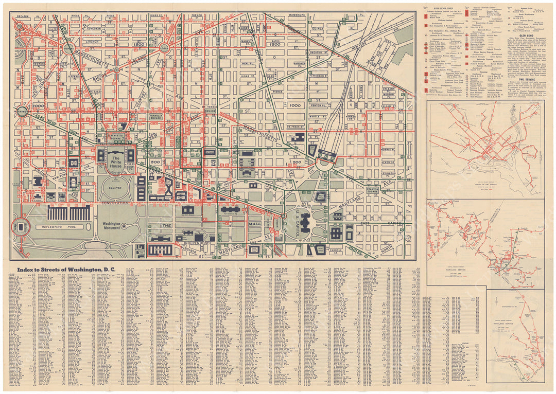 Washington, D.C. Transit System 1949 (Side B)