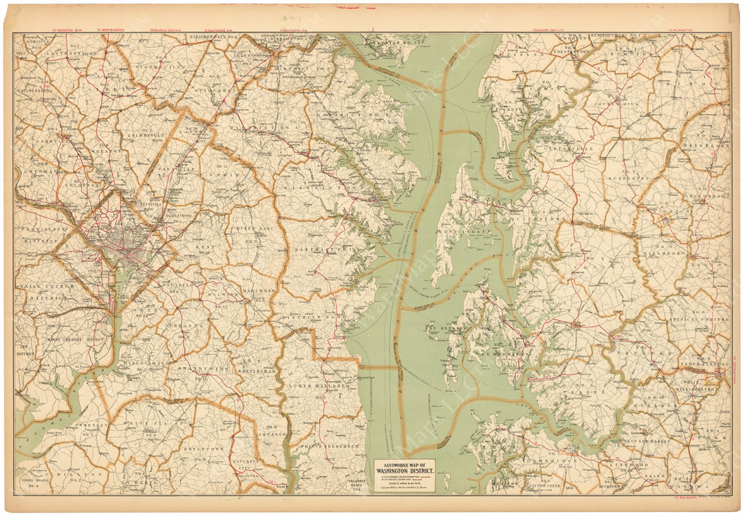 Automobile Map of Washington, D.C. District 1908